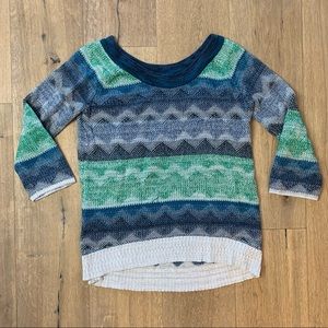 ANTHRO ELLA MOSS Patterned Pullover Sweater